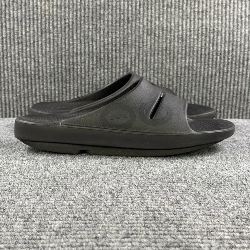 Oofos OOahh Sport Slide Sandals Black Recovery Footwear Mens 11 Womens 13 EU 44